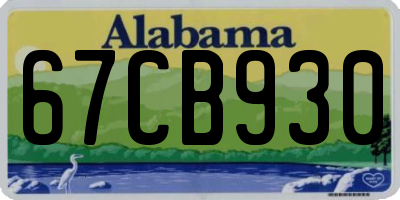 AL license plate 67CB930