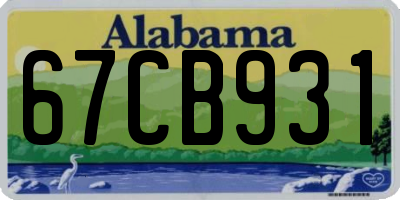 AL license plate 67CB931