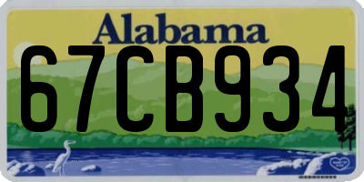 AL license plate 67CB934