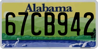 AL license plate 67CB942