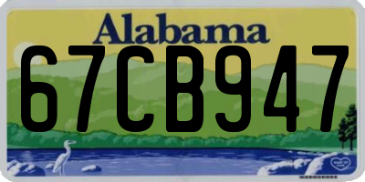 AL license plate 67CB947