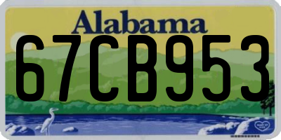 AL license plate 67CB953