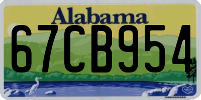 AL license plate 67CB954