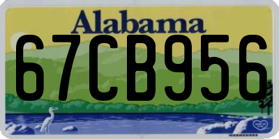 AL license plate 67CB956