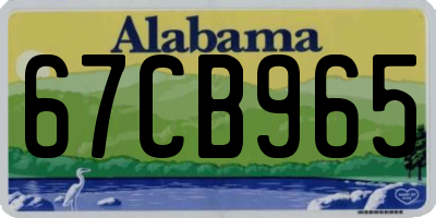 AL license plate 67CB965