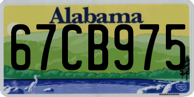 AL license plate 67CB975