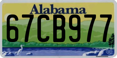 AL license plate 67CB977