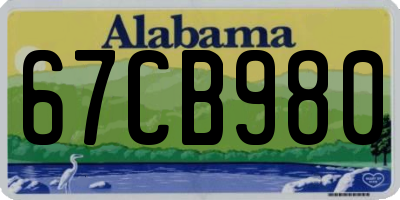 AL license plate 67CB980
