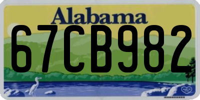 AL license plate 67CB982