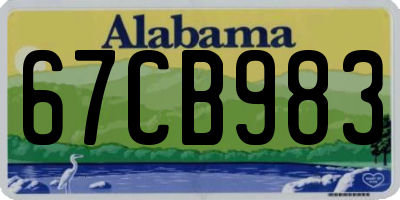 AL license plate 67CB983