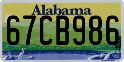 AL license plate 67CB986