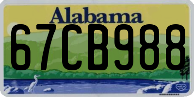AL license plate 67CB988