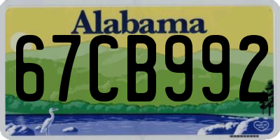 AL license plate 67CB992