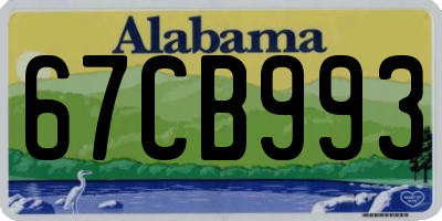 AL license plate 67CB993