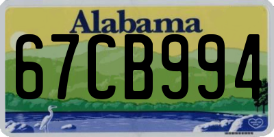 AL license plate 67CB994