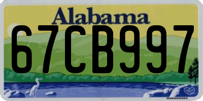 AL license plate 67CB997