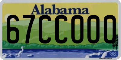 AL license plate 67CC000