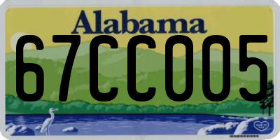 AL license plate 67CC005