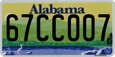 AL license plate 67CC007