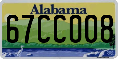 AL license plate 67CC008