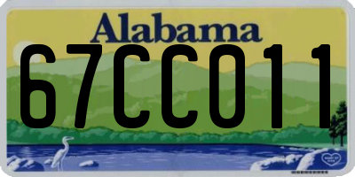 AL license plate 67CC011