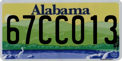 AL license plate 67CC013