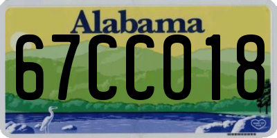 AL license plate 67CC018
