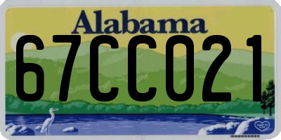 AL license plate 67CC021