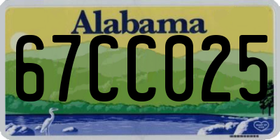 AL license plate 67CC025