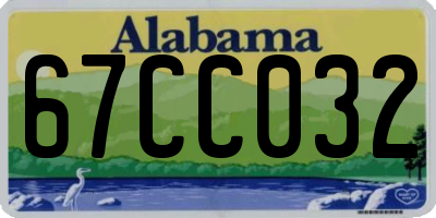 AL license plate 67CC032