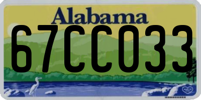 AL license plate 67CC033