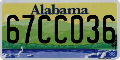 AL license plate 67CC036