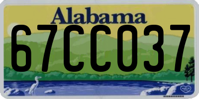AL license plate 67CC037