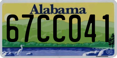 AL license plate 67CC041