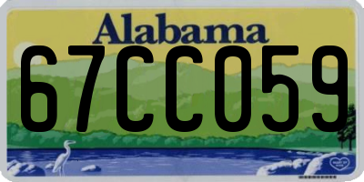 AL license plate 67CC059