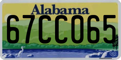AL license plate 67CC065