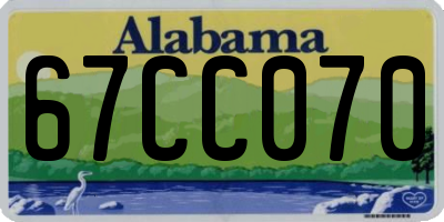 AL license plate 67CC070
