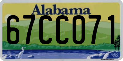 AL license plate 67CC071