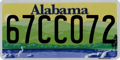 AL license plate 67CC072