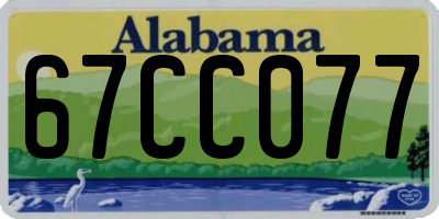 AL license plate 67CC077