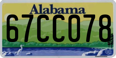 AL license plate 67CC078
