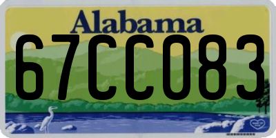 AL license plate 67CC083