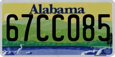 AL license plate 67CC085