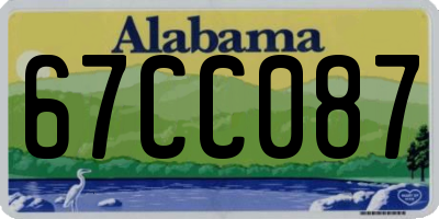AL license plate 67CC087