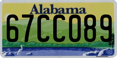 AL license plate 67CC089