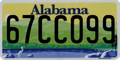 AL license plate 67CC099