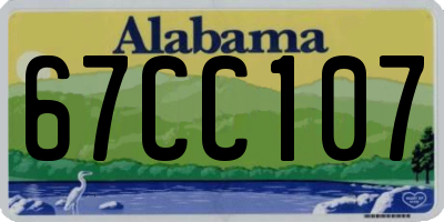 AL license plate 67CC107
