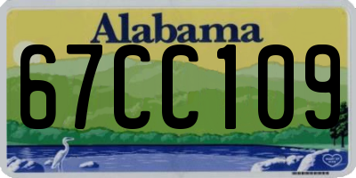 AL license plate 67CC109