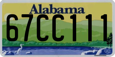 AL license plate 67CC111