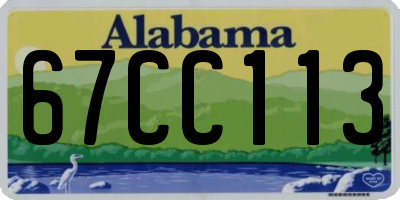 AL license plate 67CC113